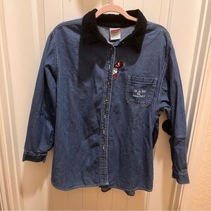 Vintage Dr. Seuss Cat in the Hat Plus Size Denim Shirt - 22W/24W